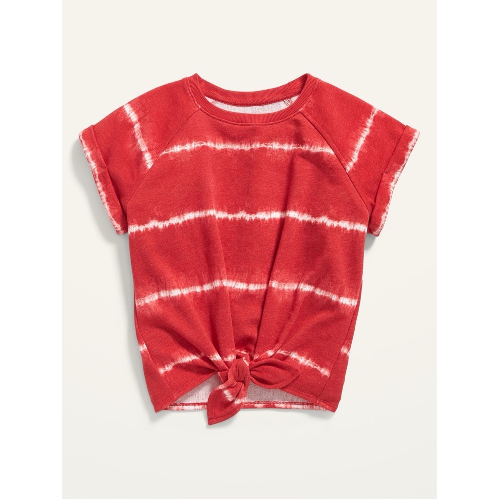 Old Navy Loose Tie-Hem Cropped Short-Sleeve Sweatshirt